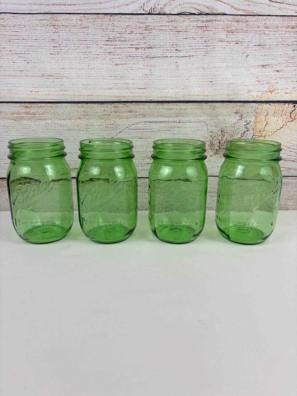 Vintage Green Ball Heritage Pint Jars Perfection 100 Yrs 1913-1915 Lot of 4